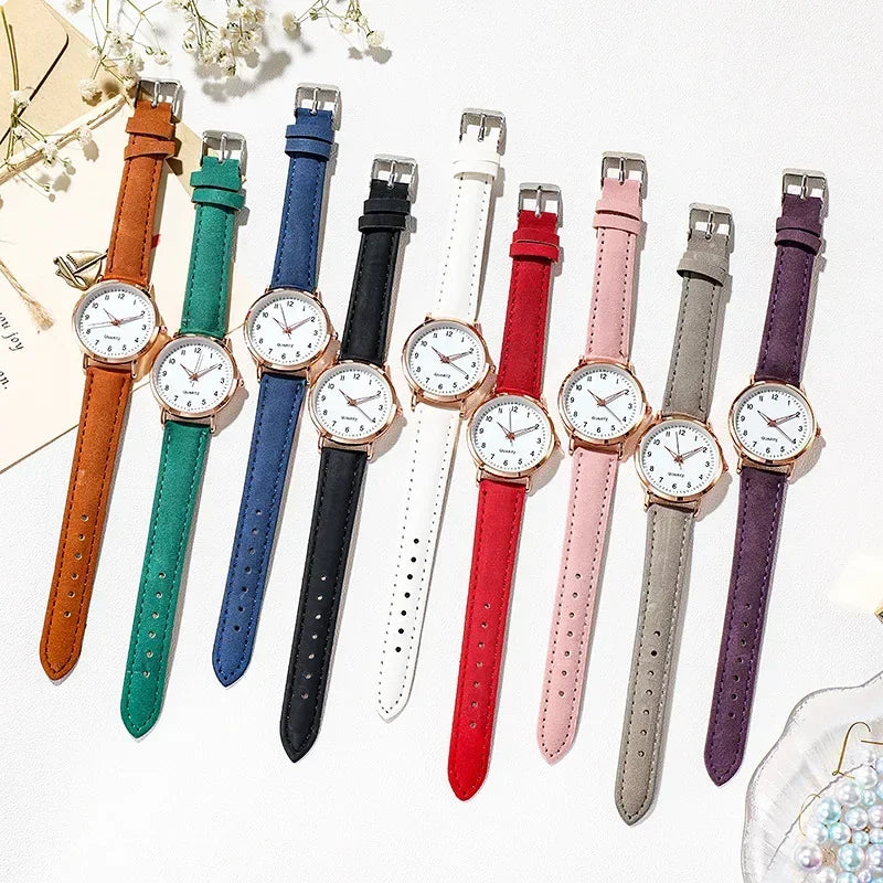 Ladies Wristwatches Montre Femme Women Watches Luminous Leather Bracelet Simple Watch Elegant Fashion Quartz Watch Reloj Mujer