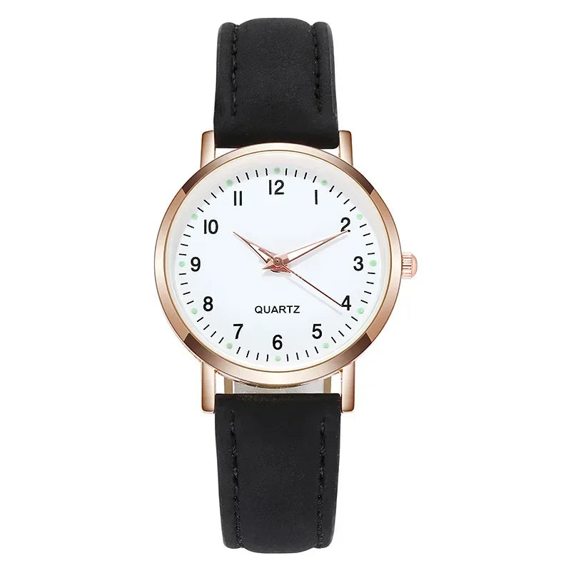 Ladies Wristwatches Montre Femme Women Watches Luminous Leather Bracelet Simple Watch Elegant Fashion Quartz Watch Reloj Mujer