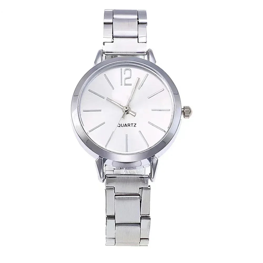 Luxury Wrist Watches for Women Fashion Analog Quartz Watch Stainless Steel Strap Ladies Watch Casual Digital Bracele Watch