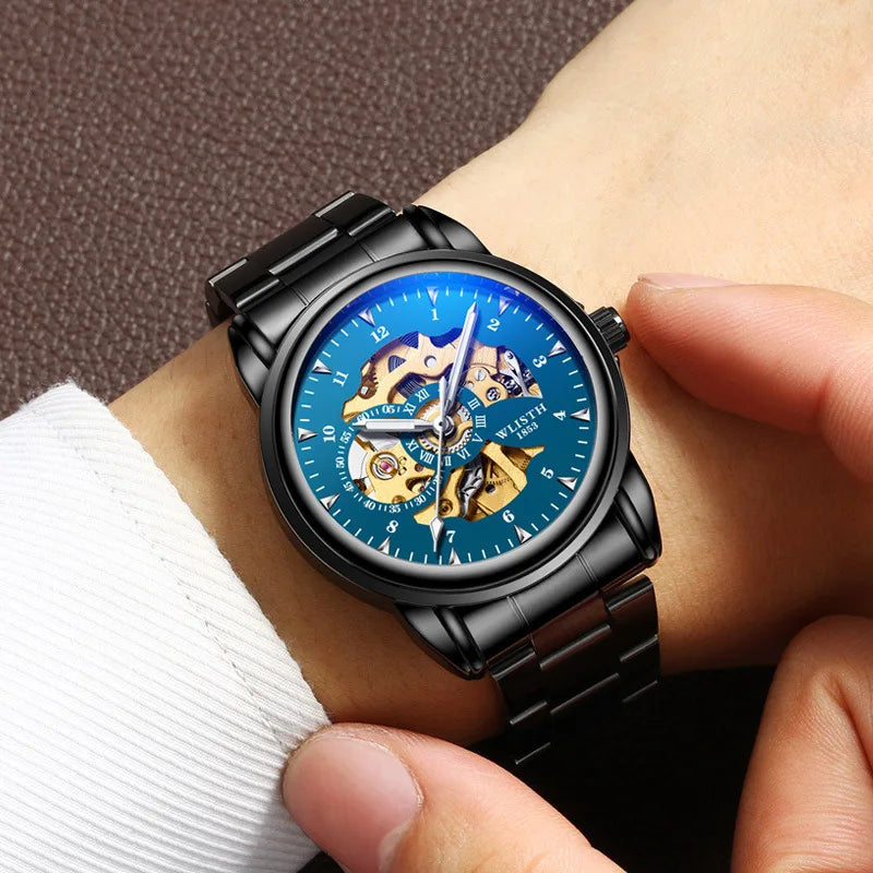 Man Watch Original Design Watch Machinery Men 's Watches Luxury Hollowing Watches For Men Waterproof Automatic Watch Mens Gifts