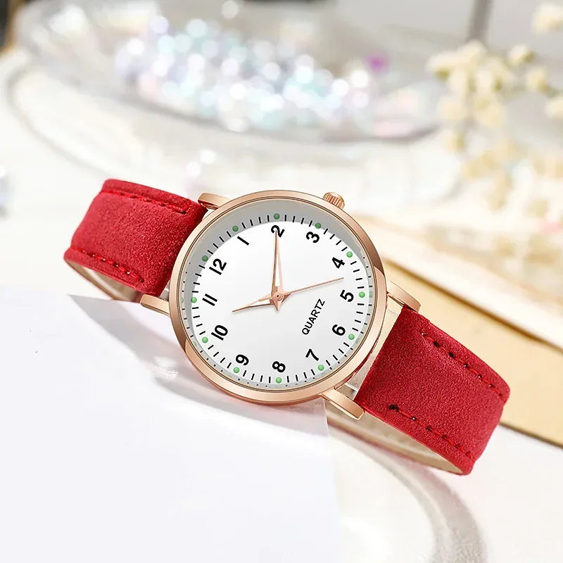 Ladies Wristwatches Montre Femme Women Watches Luminous Leather Bracelet Simple Watch Elegant Fashion Quartz Watch Reloj Mujer