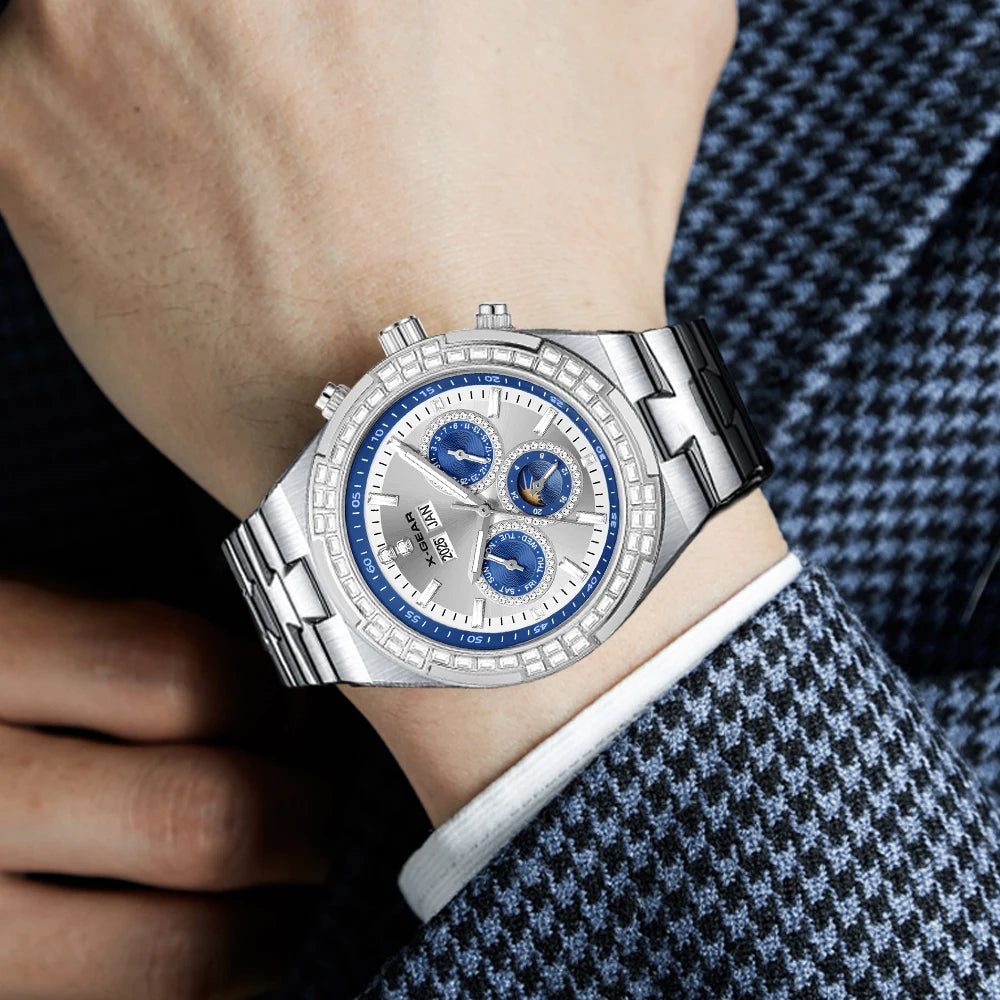 Men's Mechanical Watch  Waterproof Luminous Stainless Steel Strap Fashion Luxury Men's Timepiece