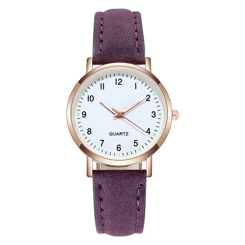 Ladies Wristwatches Montre Femme Women Watches Luminous Leather Bracelet Simple Watch Elegant Fashion Quartz Watch Reloj Mujer