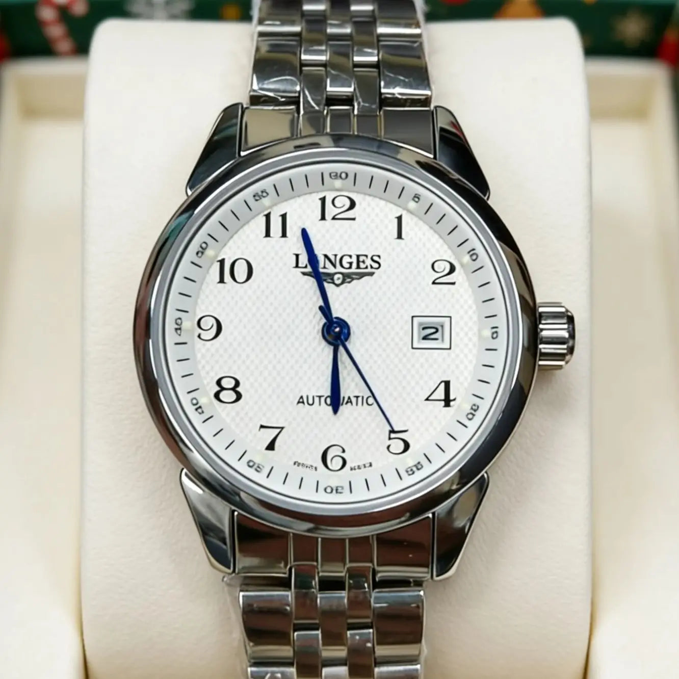 High-End Women's Wristwatch, Luxury Brand Design, Stainless Steel Strap, White Dial, Date Display, Waterproof, Quartz Movement, Perfect Gift for Mother, Girlfriend, Wife