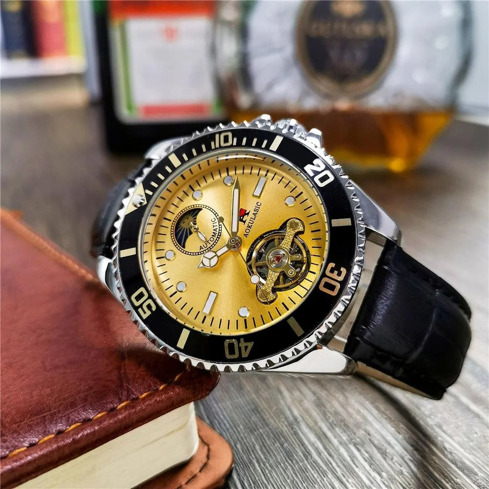 Series of Watches for Men, Fully Automatic Mechanical Watches, Hollow Design, Waterproof, High-End, Light Luxury, Fashionable, Business Casual, Simple, Stylish, Social, Young Men's Watches, Men's Models