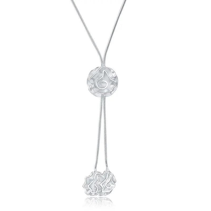 Hot Wedding Jewelry Noble Elegant Roses Flower Ring Necklaces Bracelets Bead Chain Stud Earrings Silver Color Jewelry Sets