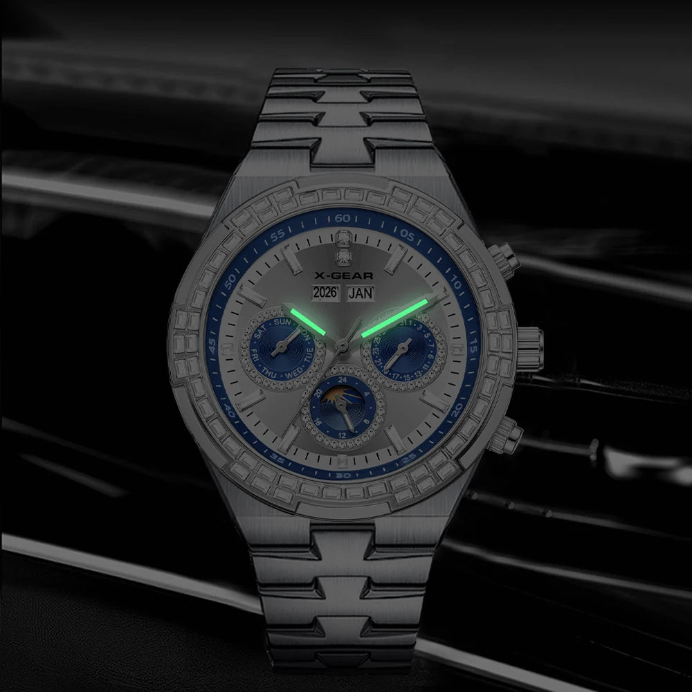 Men's Mechanical Watch  Waterproof Luminous Stainless Steel Strap Fashion Luxury Men's Timepiece