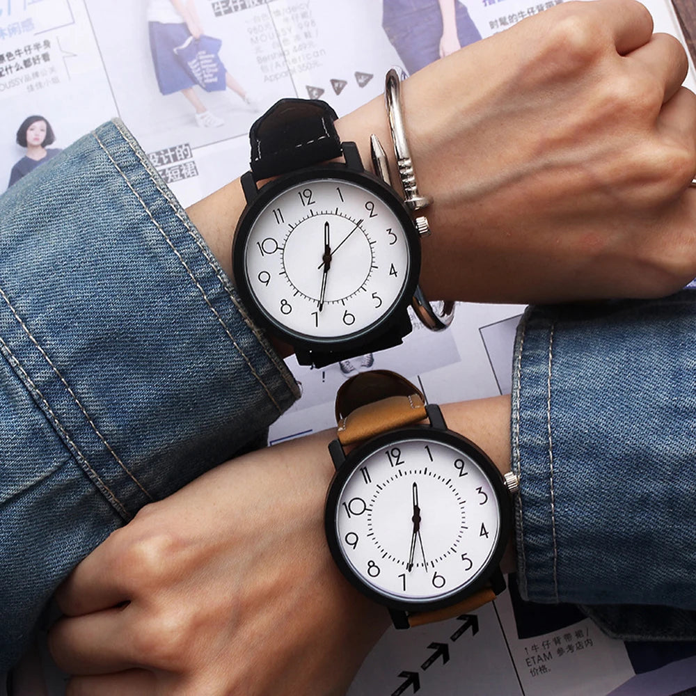 Fashion Wrist Watch Women  Quartz Wristwatches For Ladies Clock Female Hours Hodinky Montre Femme Large Dial PU