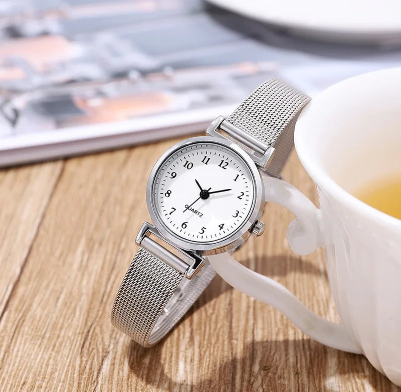 Women silver Bracelet Watch