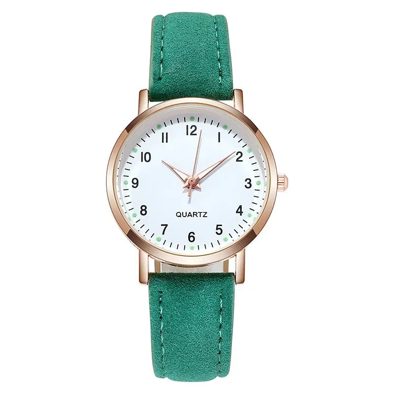 Ladies Wristwatches Montre Femme Women Watches Luminous Leather Bracelet Simple Watch Elegant Fashion Quartz Watch Reloj Mujer