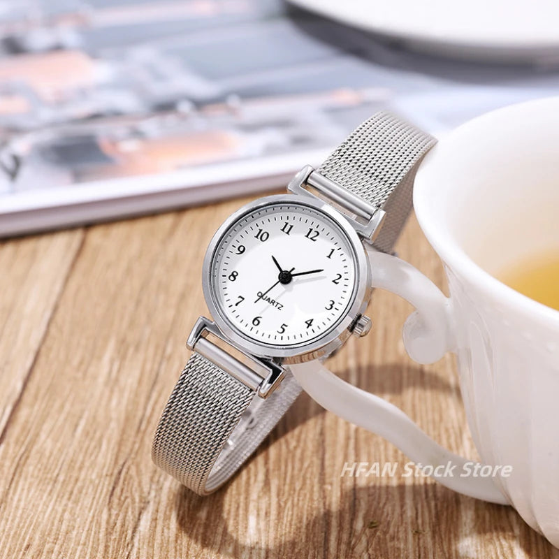 Women silver Bracelet Watch